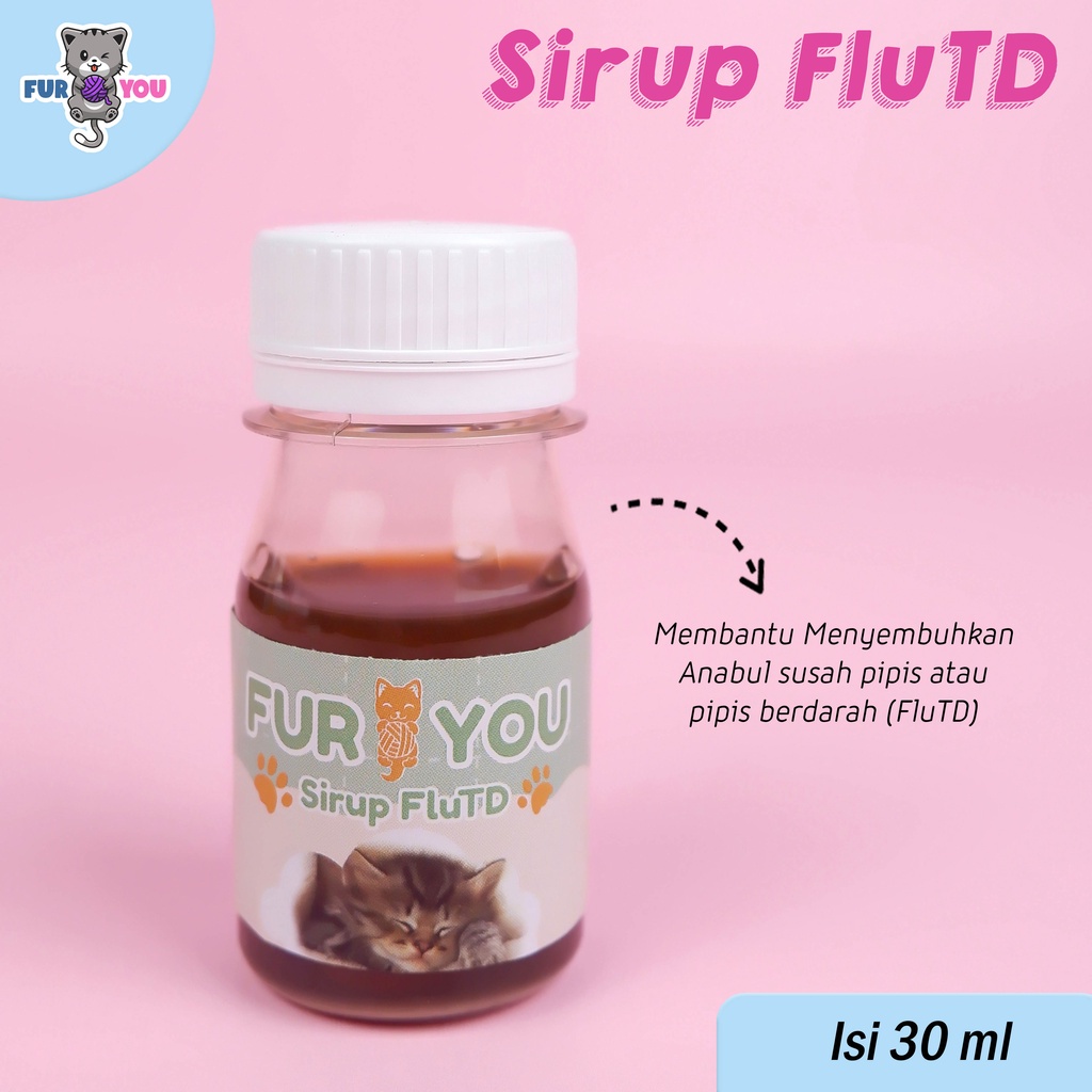 FURYOU Sirup obat racik FLUTD FUS  obat susah pipis kucing obat pipis berdarah obat batu ginjal kuci
