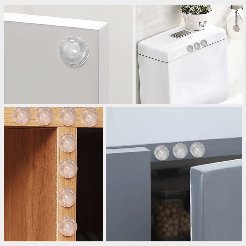 [Fitur] Furniture Anti-Tabrakan Bantalan Anti-slip Keyboard Memperbaiki Stiker Perekat Diri Silika Gel Partikel Dinding Lantai Shock-proof Mute Mat Door Drawer Buffer Guard Pad
