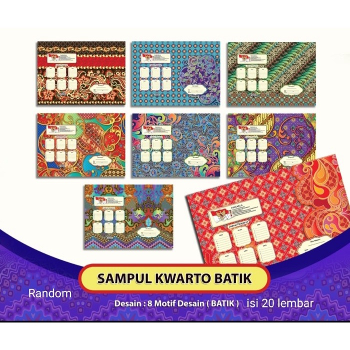 

Sampul Buku Tulis Batik 20 Lembar ukuran Kwarto