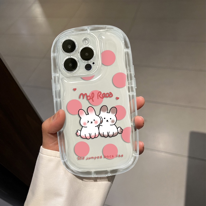 Casing Transparan Kucing Pasangan Lucu Kompatibel Untuk IPhone Casing13 12 11 14 Pro Max XS X XR 8 +7Plus Silikon Lembut Shockproof Casing Phone Cover Cell Precticer