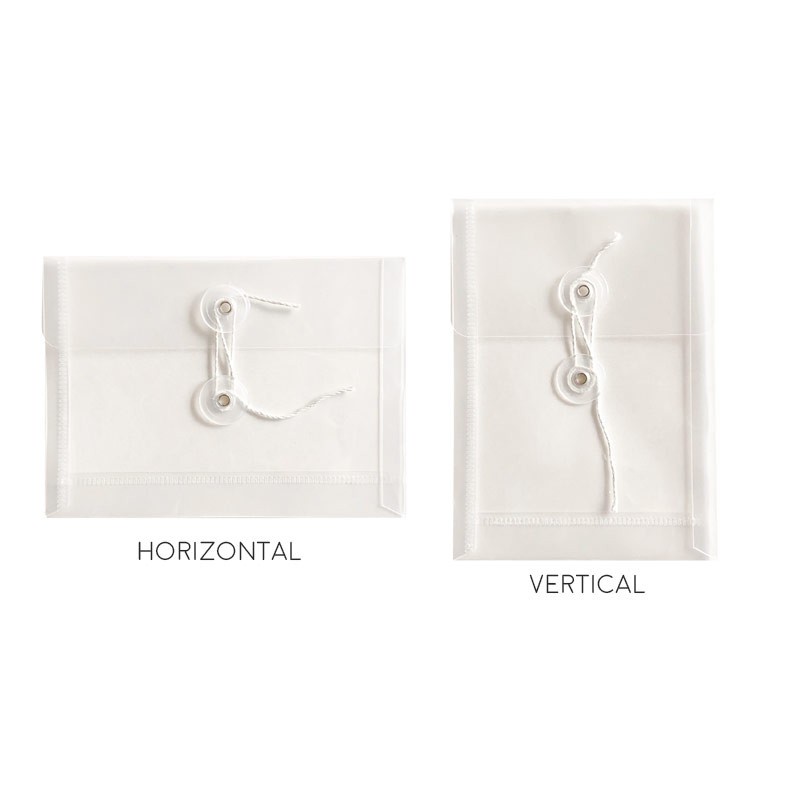 A6 String Tie Mini Plastic Pouch Kantung Kantong Tas Penyimpanan Tempat Simpan Bahan Plastik Reusable