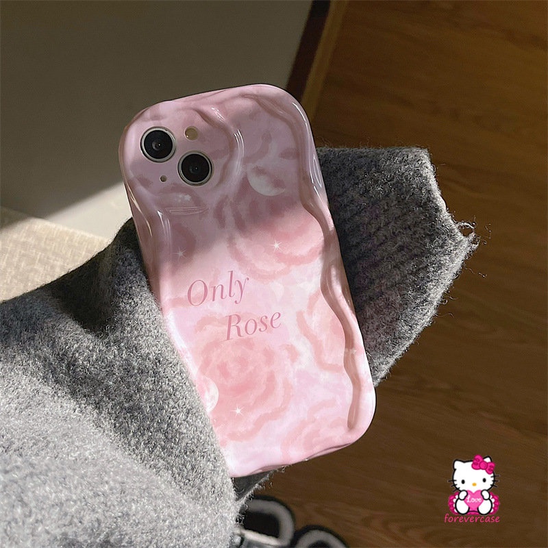 Case Bunga Segar Untuk Redmi9 10 10A 10C 9A 9T A2 A1 9C NFC Redmi Note11 11s 9 10Pro Max10 12 10S 8 POCO M3 Bunga Mawar 3D Bergelombang Pinggiran Melengkung Glossy Tpu Soft Cover