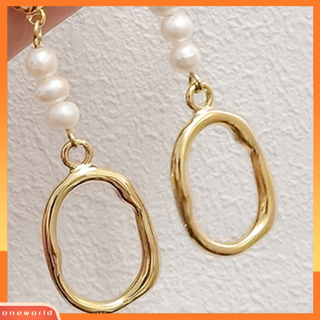 [WOD] 1pasang Anting Menjuntai Geometris Perhiasan Mutiara Imitasi Tidak Teratur Semua Pertandingan Anting Stud Untuk Pacaran