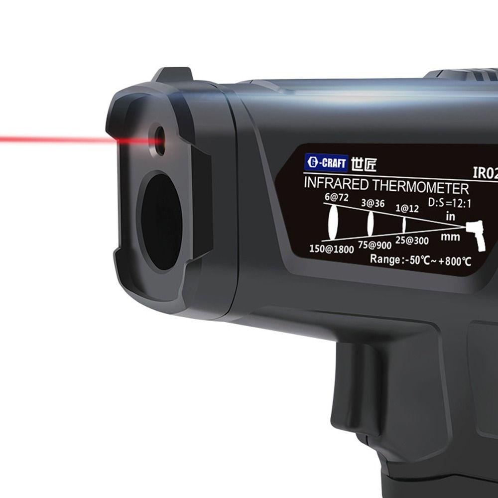 TOP Termometer Infrared Digital Industrial Kulkas Pizza Oven Handheld Non Kontak Bukan Untuk Manusia -58°F Sd1472°F(-50~800°C)