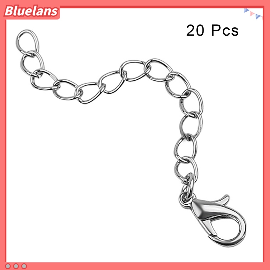 [BLS] 20pcs Fashion Perak Berlapis Gelang Kalung Extenders Rantai Temuan Perhiasan