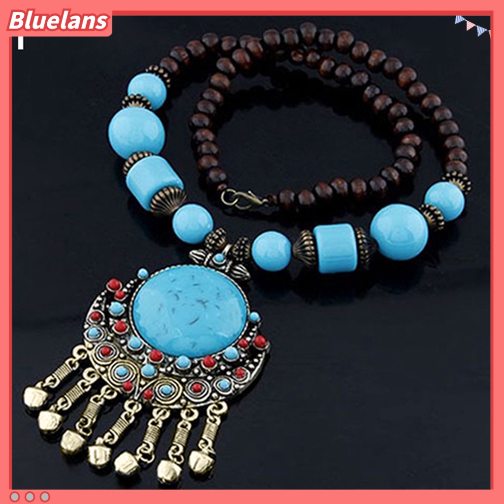 [BLS] Wanita Vintage Bohemia Style Liontin Rantai Panjang Sweater Kalung Perhiasan Charm