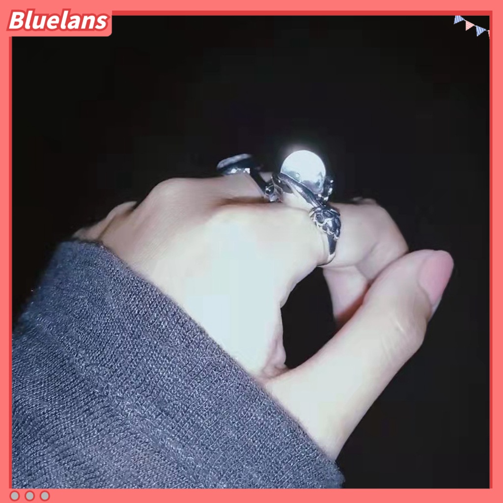[BLS] Finger Band Gaya Barat Kepribadian Geometris Electroplating Batu Permata Buatan Hias Aksesori Vintage Tangan Memegang Cincin Keberuntungan Untuk Pesta