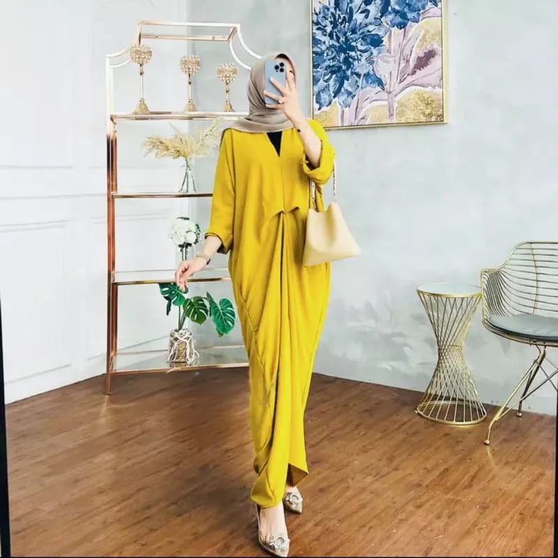 KAFTAN CRINKLE JUMBO GAMIS CRINGKEL AIR FLOW ANTI KUSUT SAHARI MAXY DRESS KEKINIAN SYARI TERBARU PATRA
