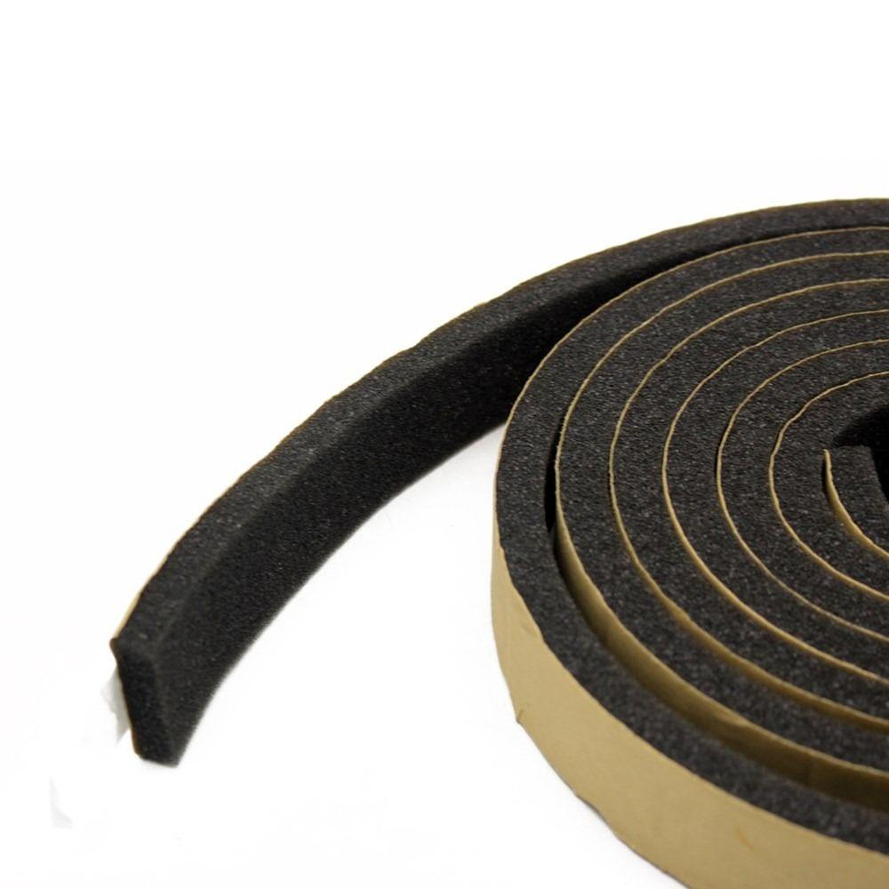 TOP 5roll Foam Seal Tape 0.2inch Tebal 0.4inch Lebar Isolasi Angin Sound Proof Foam Weatherstrip