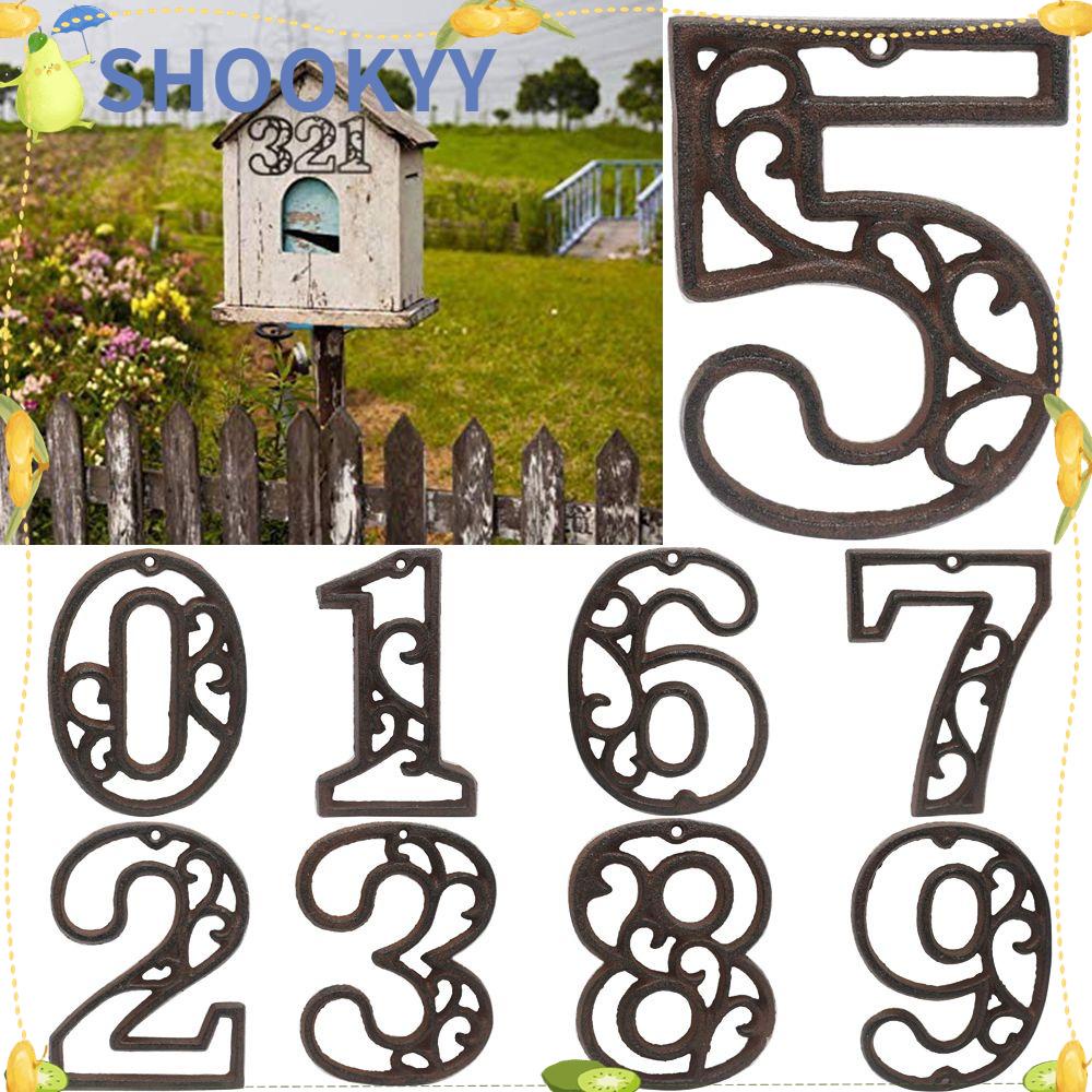 Chookyy Iron Cast Numbers 4.5&quot;/115mm Wall Decor Alat Peraga Tembak Angka Besi Tempa Gaya Industri