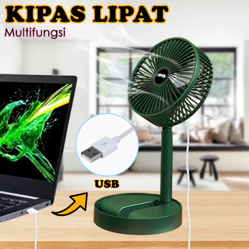 Kipas Angin Lipat Multifungsi Kipas Angin Portable Putar 180