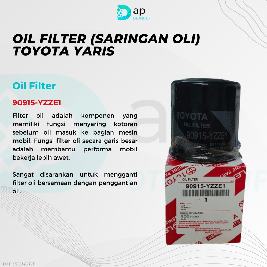 Filter Saringan Oli Toyota Yaris 90915-YZZE1