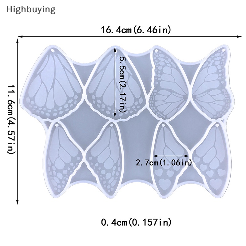 Hbid Sayap Anting Epoxy Resin Cetakan DIY Kristal Sayap Kupu-Kupu Anting Silikon Cetakan Epoxy Perhiasan Kalung Liontin DIY Kerajinan Casg Glory