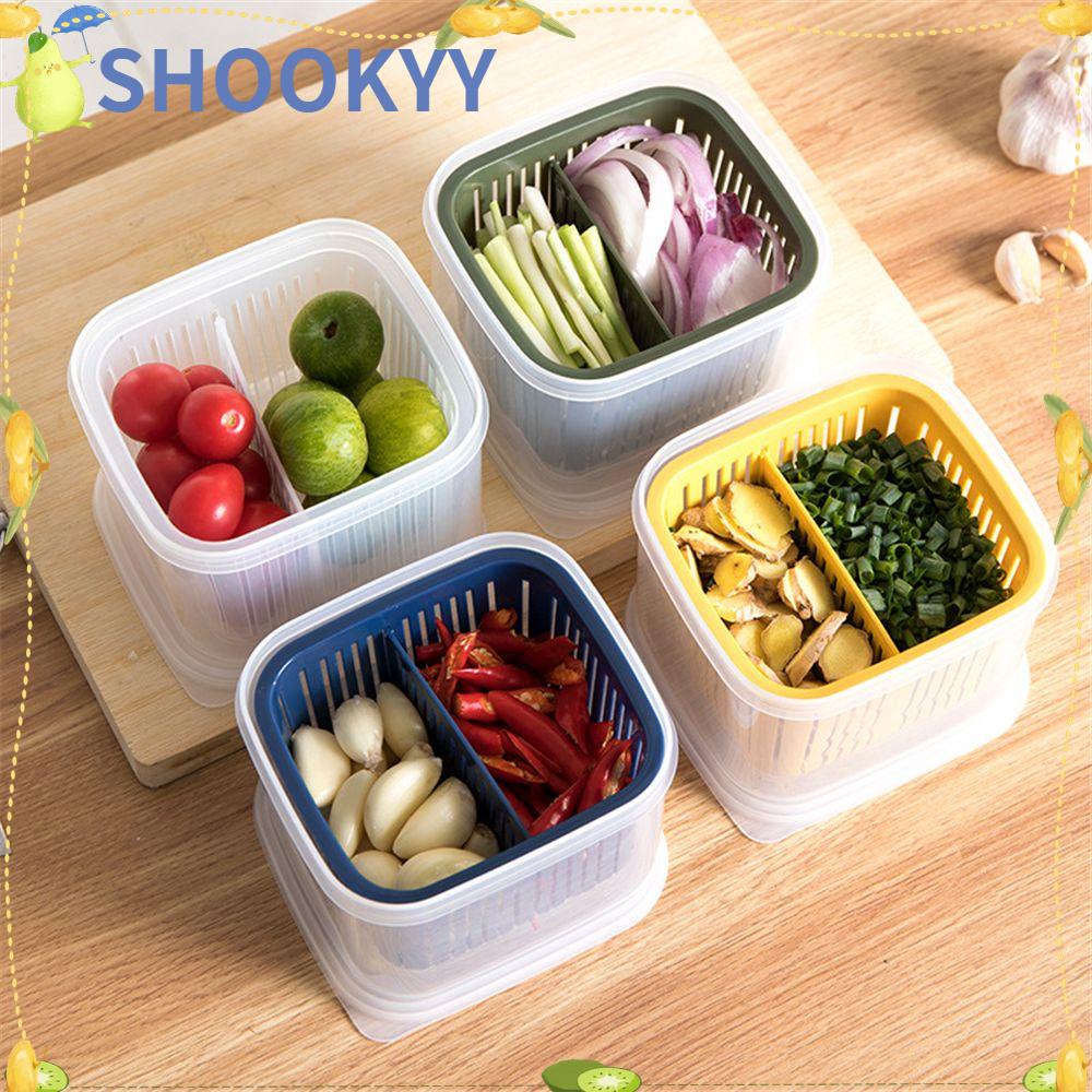 Chookyy Sealed Box Kulkas Kotak Sayur Organizer Square Fresh-keeping