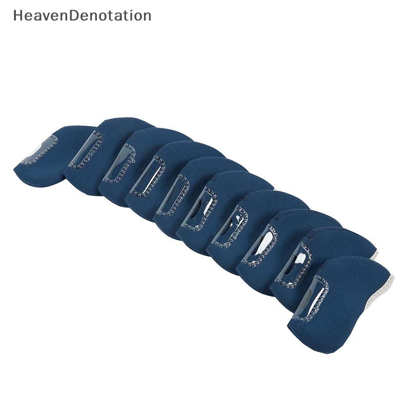 [HeavenDenotation] 10pcs /set Bordir Nomor Golf Besi Penutup Kepala Headover Besi Penutup Wedges HDV