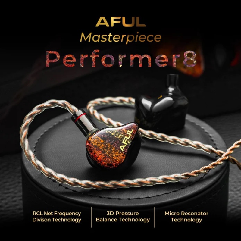 Earphone Kabel Monitor In-ear Wired Monitor Aful8/Pewangi8 1DD+7BA Hybrid IEMs Dengan Kabel Lapis Perak OCC Kemurnian Tinggi