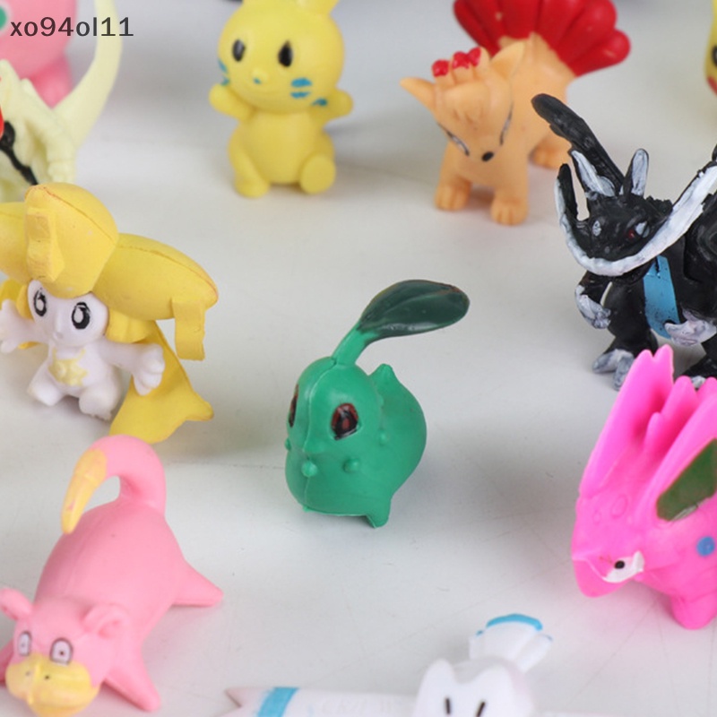 Angka XO Model Lot Bulk Beli 24Pcs Gaya Berbeda Boneka Figure Anime Pikachu OL