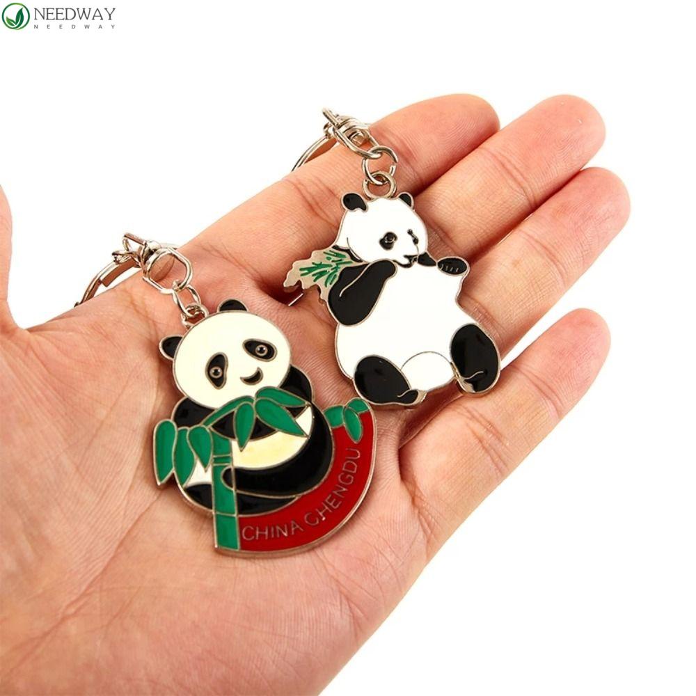 Needway Panda Gantungan Kunci Mobil Pernak Pernik Gantung Dekorasi Untuk Wanita Pria Car Key Holder Perhiasan Hewan Telepon Charm Ransel Liontin Panda Key Chain