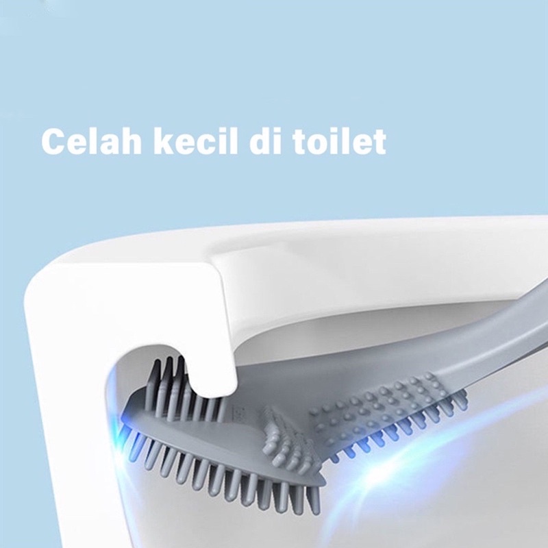 Brush Toilet Golf Silicone Sikat Pembersih Toilet | Sikat WC Silikon