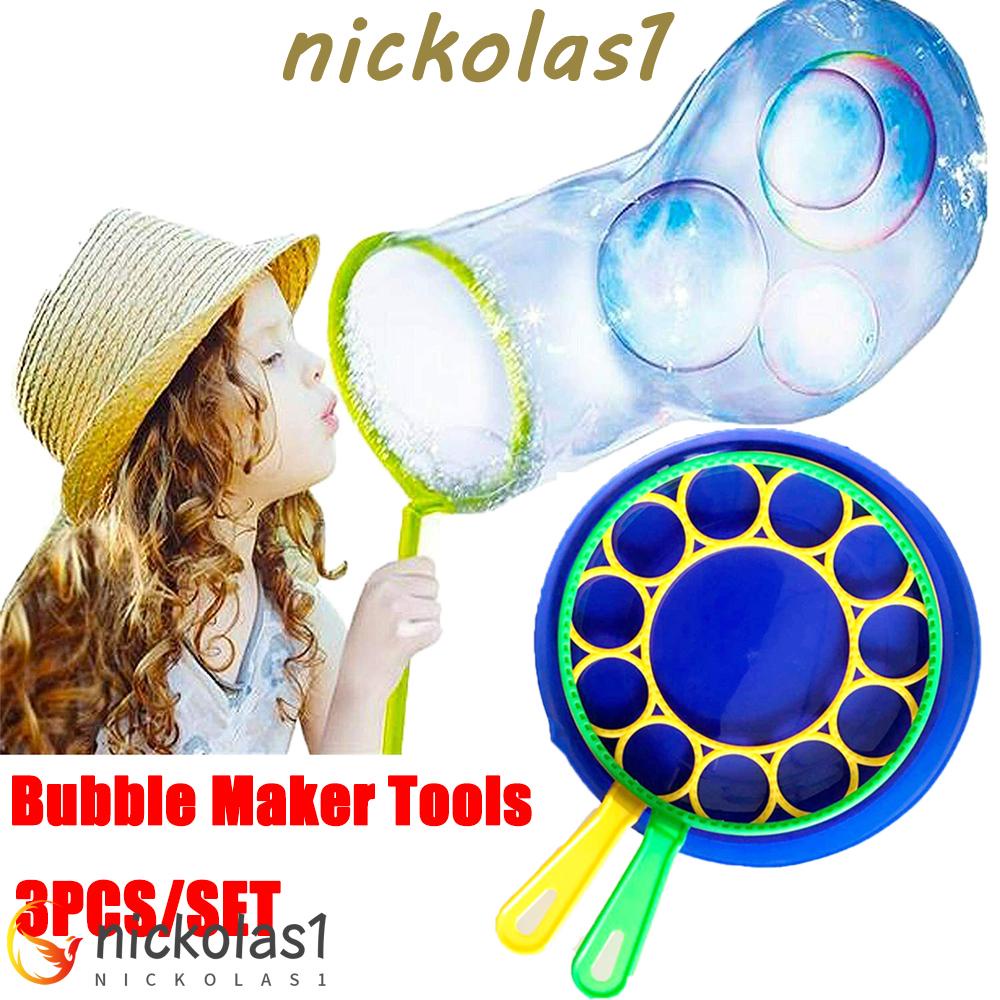 Nickolas1 Bubble Blower Colorful Mainan Keluarga Games Anak Giant Bubble Wand Tool