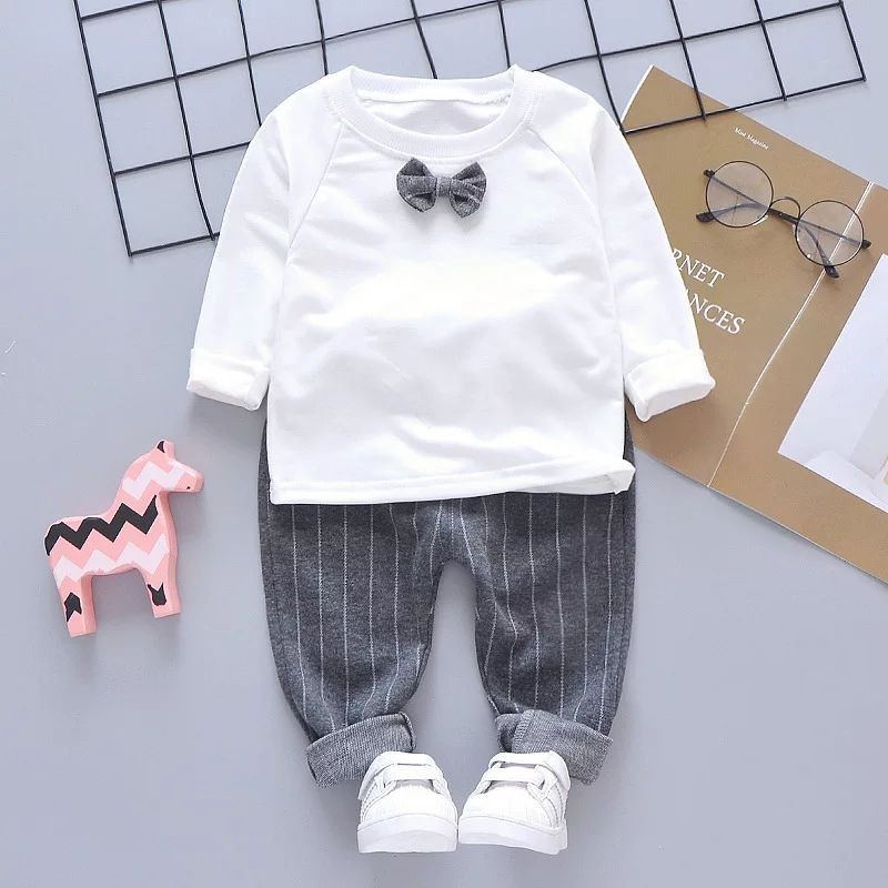 Setelan Jas Tuxedo Set 3in1 Anak Laki Laki Strip Import 6 Bulan - 5 Tahun