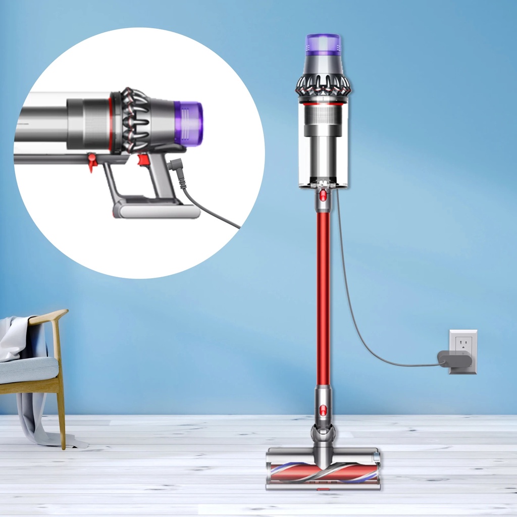 Untuk Dyson V10 V11 V12 V15 SV12 SV14 SV16 SV20 SV22 Wireless Vacuum Cleaner 30.45V 1.1A Charger Adaptor Suku Cadang Pengganti