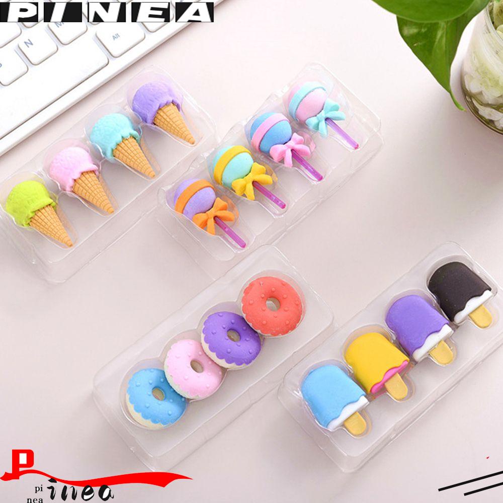 Pineapple 4pcs Eraser set Donat Baru Kartun Icecream