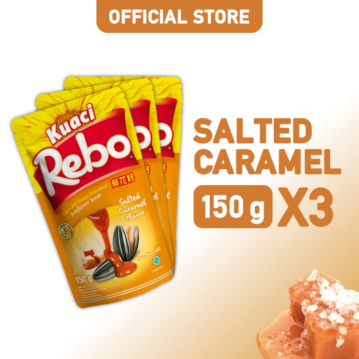 

N.E.W Rebo Kuaci Bundling 3 PCS - Varian Rasa Caramel 150 Gram