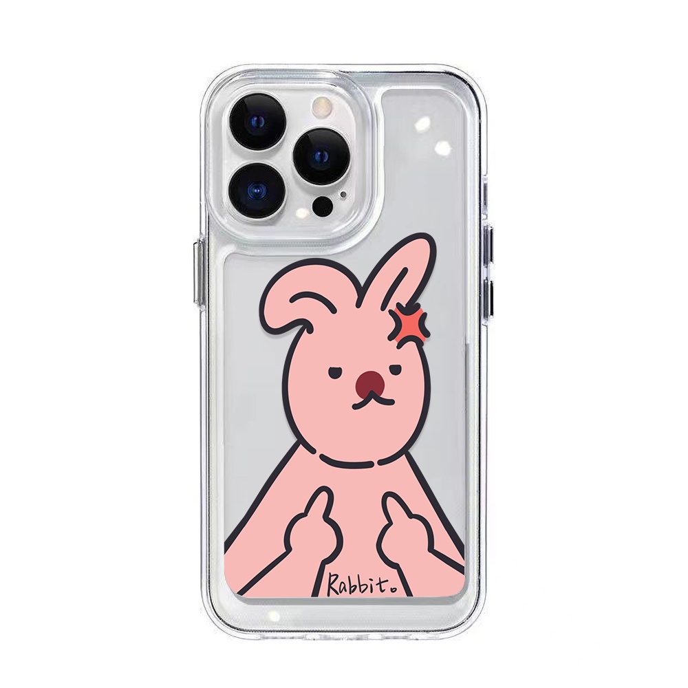 Case Bunny Marah Untuk Vivo S12 S15 S6 S7 S9 S9E S10 5G S10 Pro X30 X30 Pro X50 X60 X70 X80 X27 V23 Pro V23E Iqoo 56 Neo5 Neo6 8 8 Pro Z6 U5 Bahan Akrilik Ruang TPU Belakang Sarung