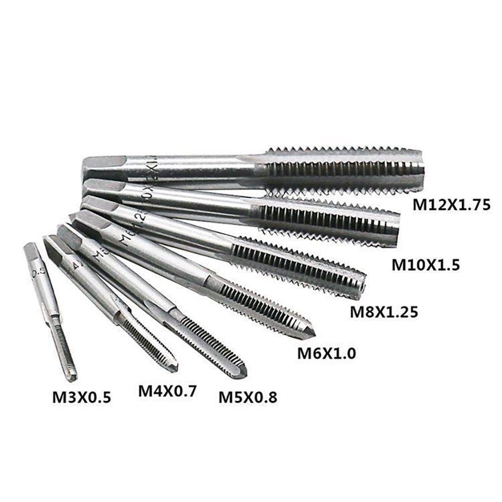 Populer Hand Tapping Tools Tap Wrench Kunci Pas Bor Set Drat Colokan Taps Hand Tools Thread Tap Twist Bit