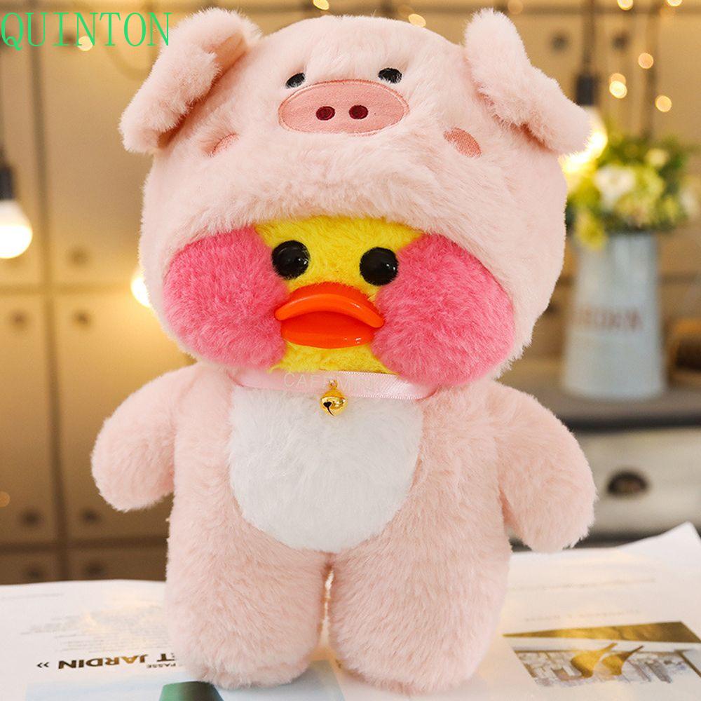 Quinton Lalafanfan Ducks Plush Toys Korea Kawaii Gadis Lembut Mainan Hadiah Natal Transform to Pig Cat Rabbit Dog Panda Yellow Duck Boneka Mainan