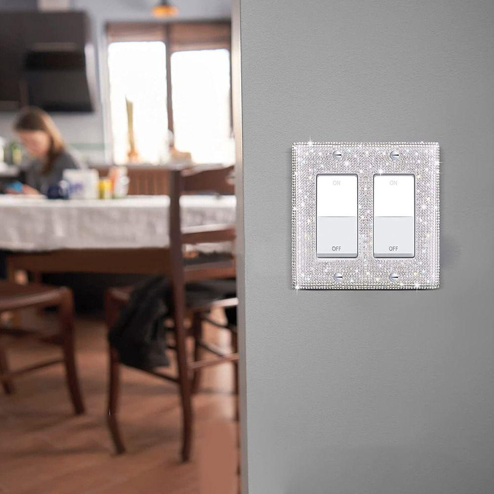 Populer Stiker Panel Saklar Standar As Dekorasi Rumah Kreatif Penutup Plat Dinding Kristal