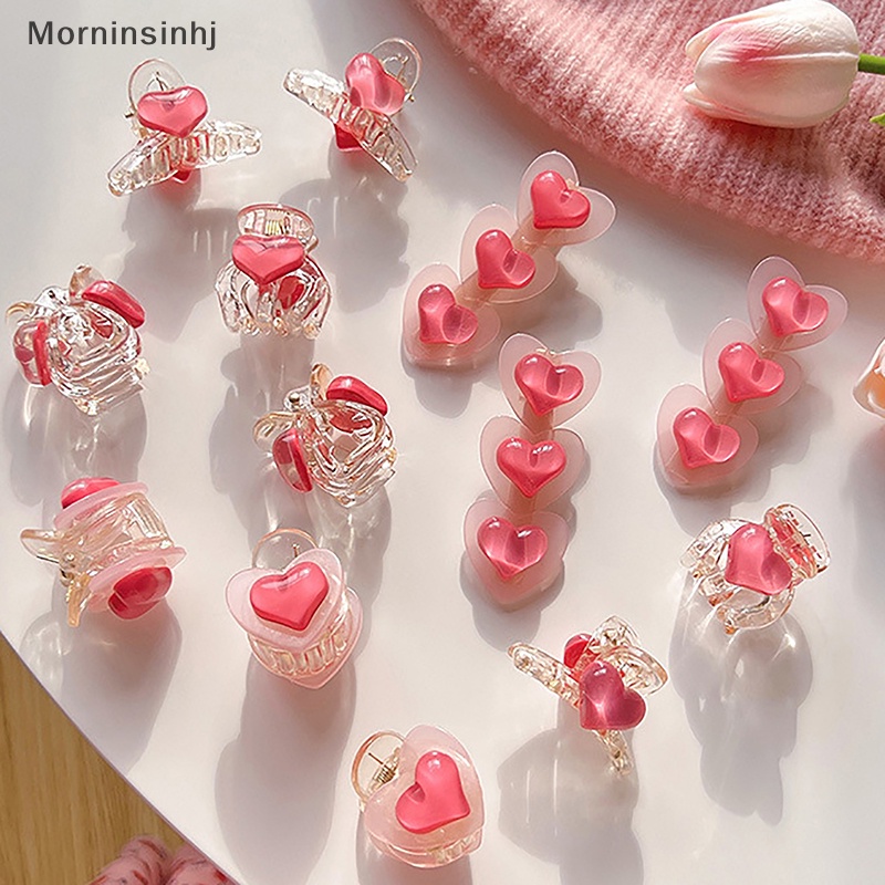 Mornin Sepasang pink Lucu Manis Cinta Bola duckbill Klip Korea INS hair clip side clip id