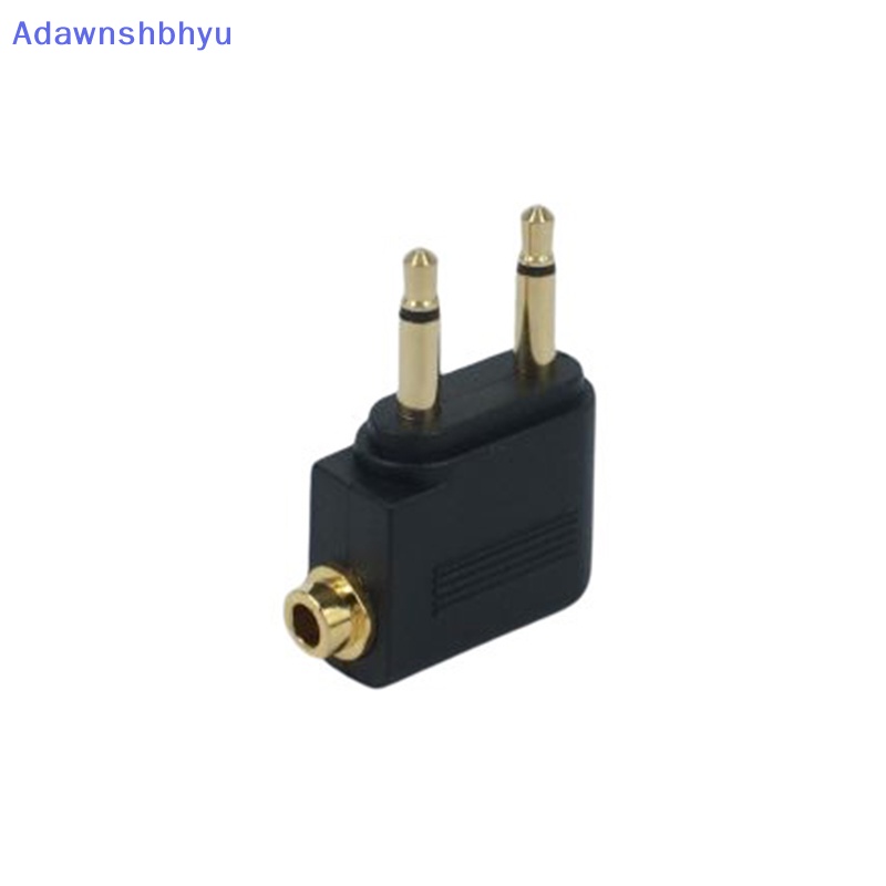 Adhyu Adaptor Konverter Headphone Audio Jack 3.5mm Lapis Emas Untuk Pesawat Pesawat Travel Earphone Mono Audio Converter Travel Jack Plug ID