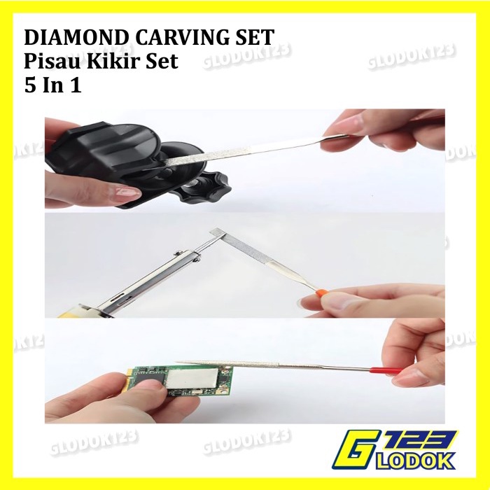 Alat Pisau Kikir Mini Diamond Needle Files Carving Mainan Figure Anime