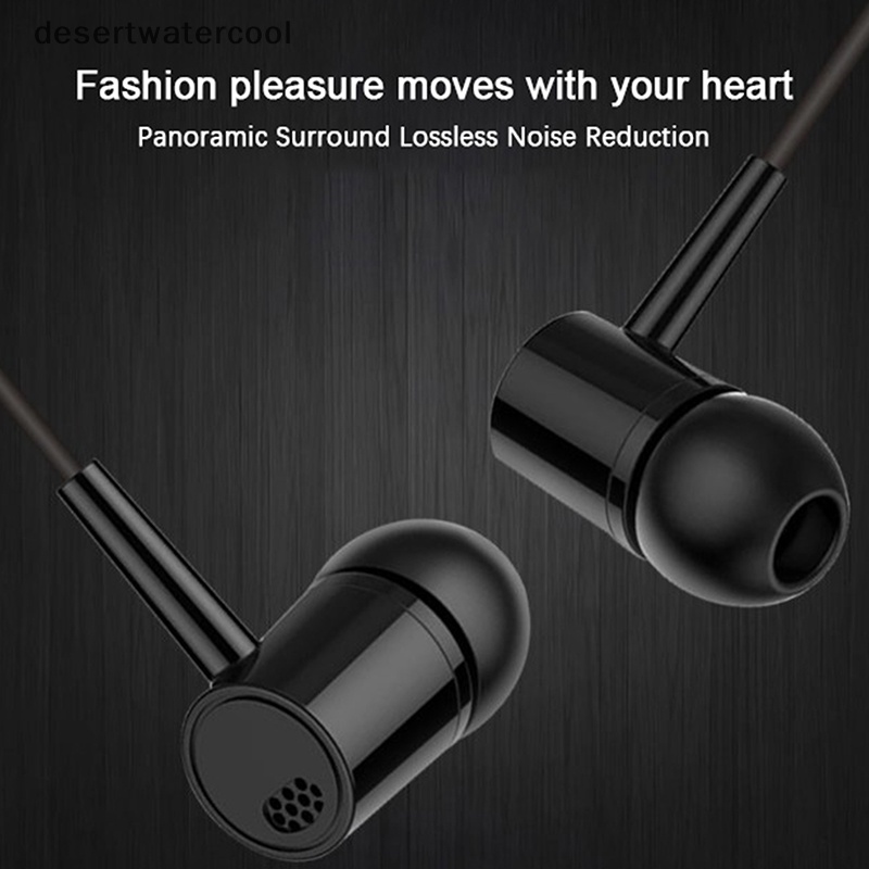 Deid Headset 3.5mm Earbud Kualitas Tinggi In-ear Untuk Ponsel Komputer Headphone Dengan Mic Martijn