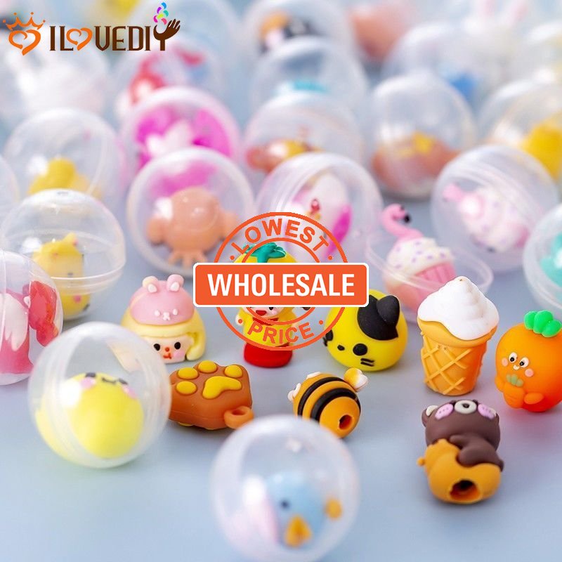 [Harga Grosir] 1pc Kejutan Telur Kapsul Egg Ball/Bola Mainan Transparan/Mainan Hewan Simulasi Mini/Mainan Telur Twist Boneka Bulat 32mm/anak Model Boneka/Hadiah Ulang Tahun