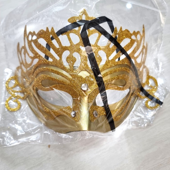 Promo COD Topeng Pesta / Topeng Glitter / Party mask Glitter Mewah - GlitterGold
