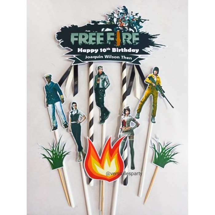 New Trend Cake Topper Free Fire/Hiasan Kue Free Fire/Topper Cake FreeFire