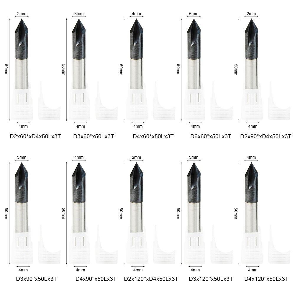 TOP Chamfering Alur Lurus Untuk Mata Ukir60 /90 /120Derajat CNC Tool Milling Cutter