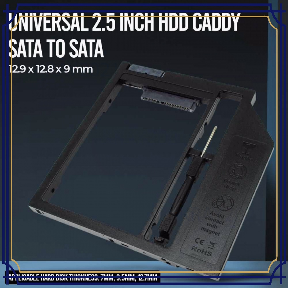 Universal 2.5 inch HDD Caddy 12.9 x 12.8 x 9mm SATA to SATA - TSR126