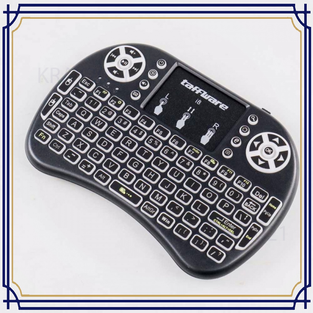 Taffware Air Mouse Wireless Mini Keyboard RGB 2.4GHz Touch Pad - I8