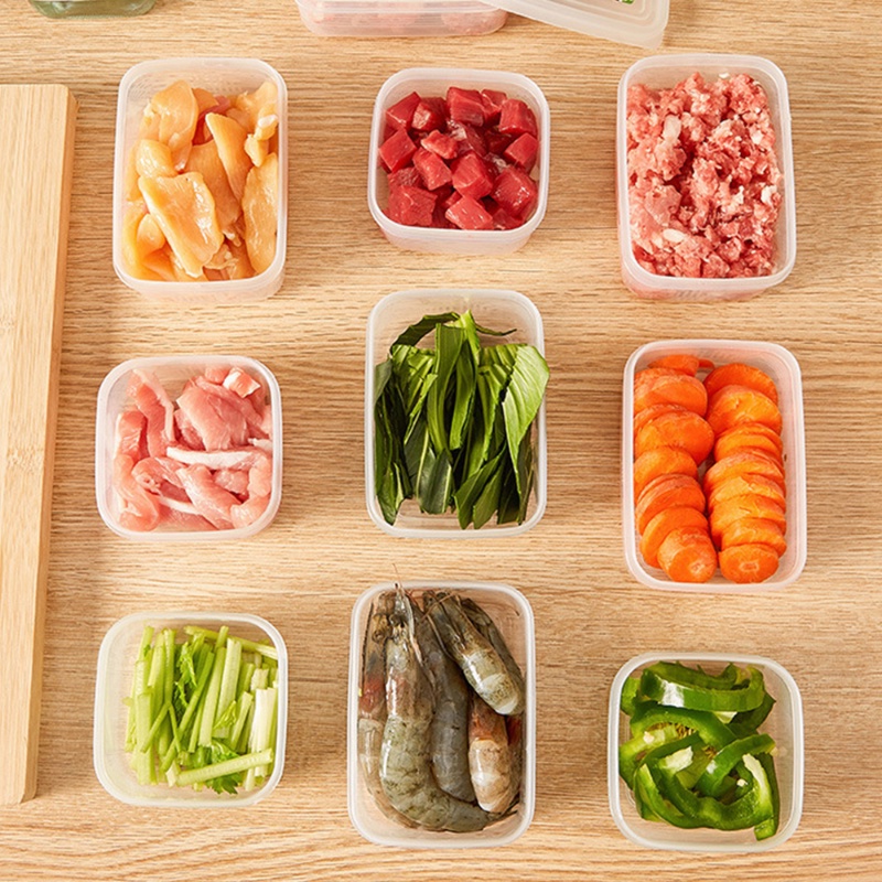 [Fitur] Snack Bumbu Sub-Packed Case/Perlengkapan Penyimpanan Rumah Portabel/Wadah Berpendingin Makanan/Daging Sayur Kotak Fresh-keeping/Tempat Penyimpanan Tersegel Makanan Penutup Buah