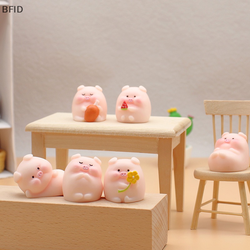 [BFID] Patung Babi Mini Lucu Model Hewan Pemandangan Mikro Dekorasi Rumah Miniatur [ID]