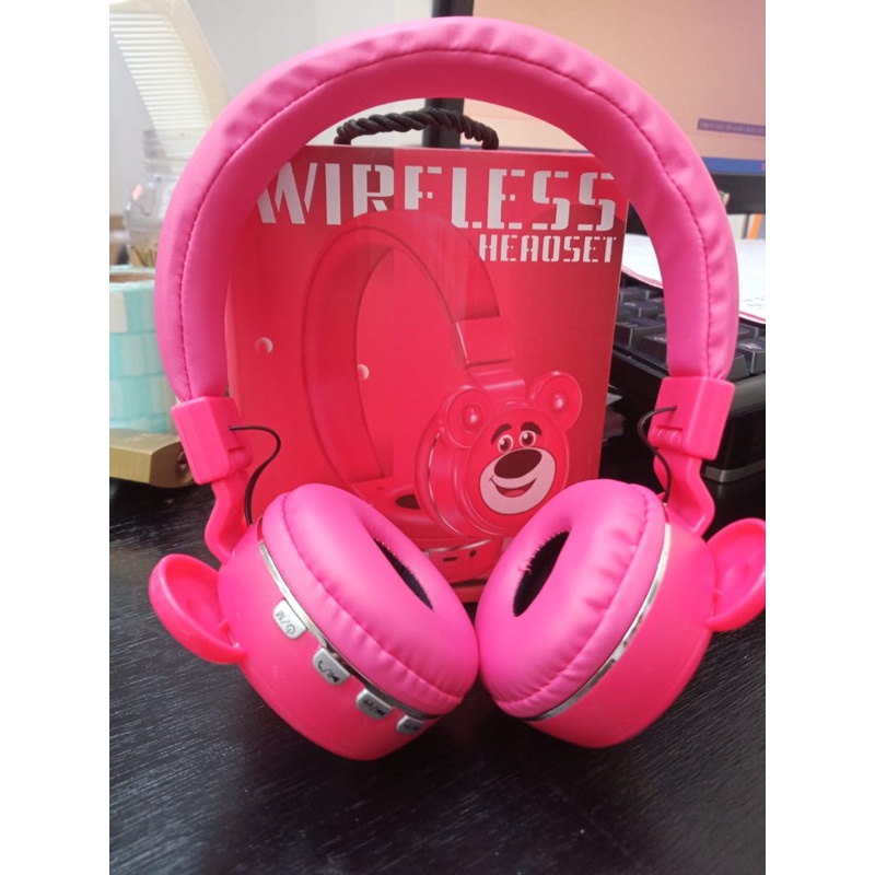 HEADPHONE BLUETOOTH WIRELESS SERI B15 LOTSO / MICKEY/ CARTOON SO CUTE IMUT