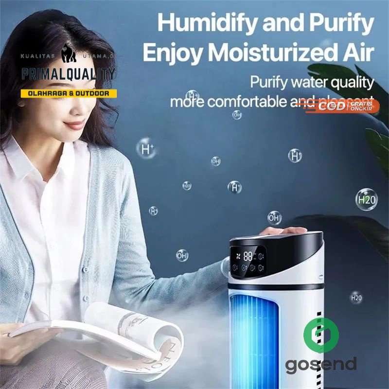 AC Mini evaporasi, kipas pribadi portabel 3 kecepatan, pendingin untuk kamar tidur kantor meja denga