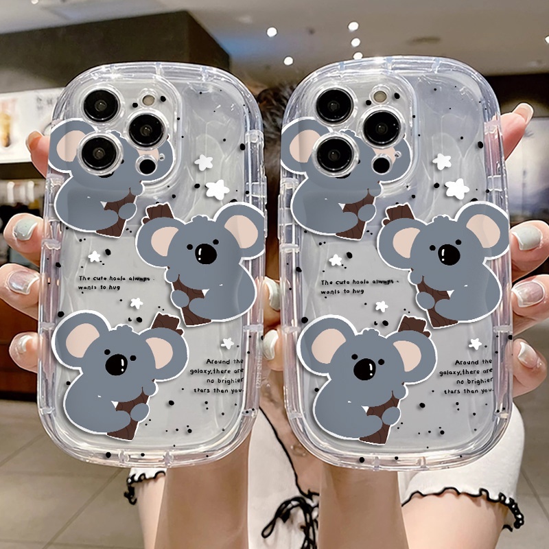 IPHONE Casing Ponsel Gajah Lucu Kompatibel Untuk Iphone14 13 11 12 Pro XS Max7 8 Plus X XR Casing Lembut Shockproof Transparan TPU Silicone Cover