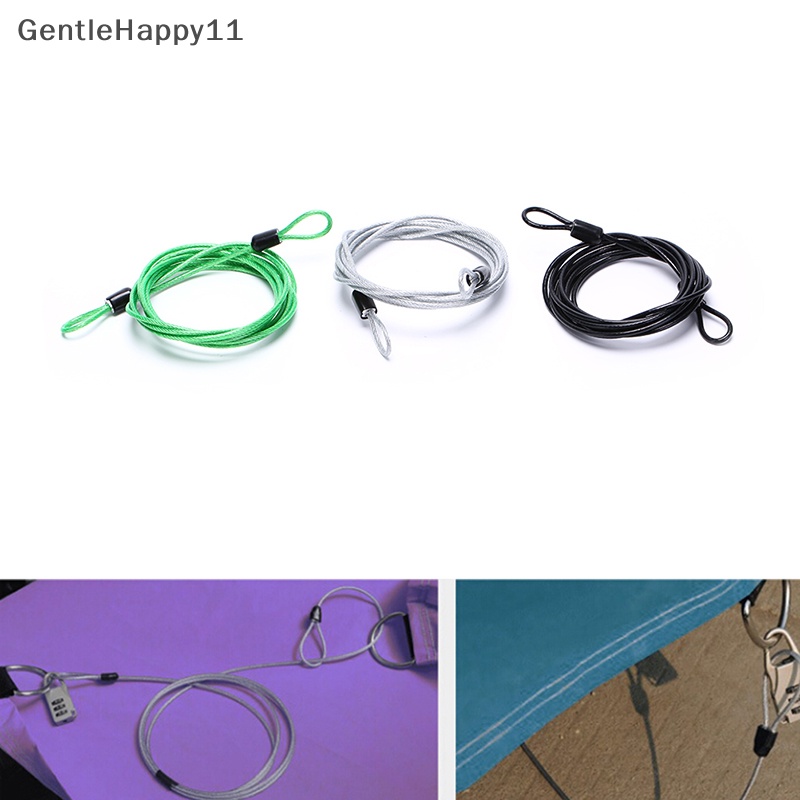 Gentlehappy 200CM x 2.5MM Cycling Sport Security Loop Cable Lock Sepeda Skuter U-Lock new id