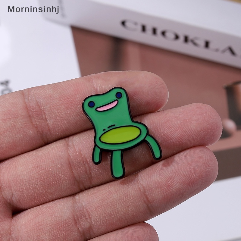 Mornin Kartun Hewan Enamel Pin Custom Lucu Froggy Kursi Bros Kerah Lencana Inspirasi Anime Perhiasan Hadiah Untuk Anak-Anak Teman id