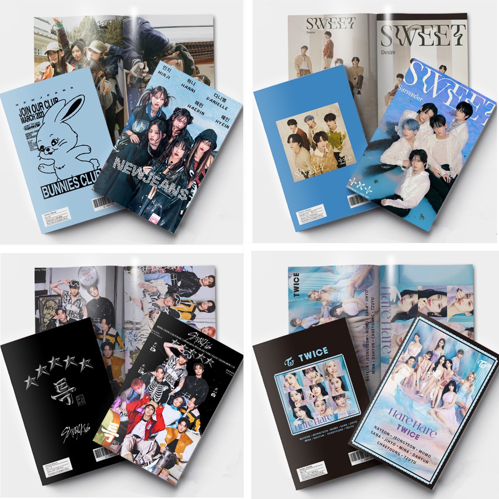 1pc BT-S BLACK-PINK TWICE Album Foto Mini Photobook NJ Id-HYPEN TXT STRAY KIDS Koleksi Buku Bergambar